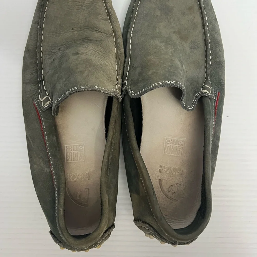 Fascar Mens gray Leather Slip On Comfort Shoes Size 42 EUR 9 USA